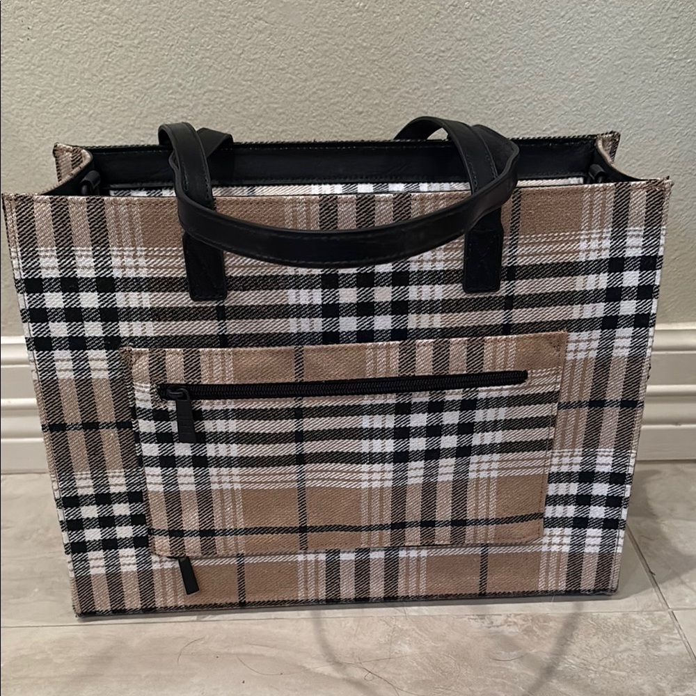 BEIS - The work tote in plaid - NWOT - Picture 2 of 5